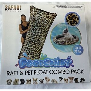 Safari Collection Pool Candy Raft‎ And Pet Float Combo Up 35lb Pet Safari Theme